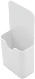 White Plastic, Magnetic Pen Holder, Erase Marker Storage Box, Pencil Cup, Desk Supplies Holders for Home, Office, Classroom, Whiteboard, Fridge, Locker Organizer by Galepromot