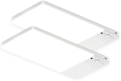 2 Pack Rechargeable Motion Sensor Ceiling Light, Cordless Closet Light by FULEN