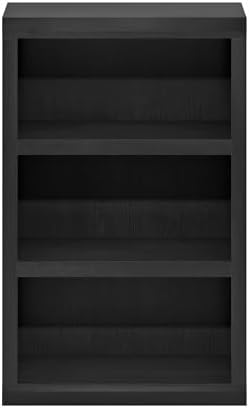 Furinno Rail Book Shelf, 3-Tier Bookshelf with Open Shelf, Bookcase with Classic Style Edges, 10 x 24.6 x 39, for Organization and Storage, for Living Room, Bedroom, Home Office, Blackwood - Image 7