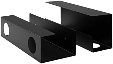 Under-Desk Cable Management Trays - Two 12" Trays in the Set - Perfect Storage for Cables, Power Bars, and Adaptors - Black by PROGRESSIVEDESK