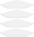 Homode Corner Wall Shelf, Corner Shelf Floating, Set of 4 Wooden Hanging Corner Shelves with Wire Hole for Bathroom Living Room Office, White by Homode