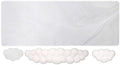 Gaming Desk Mat with Keyboard Wrist Rest Set, 4 in 1 Mouse Pad Set | White Large Mouse Pad& Cloud Keyboard Wrist Rest& Mouse Wrist Rest&Coaster, Comfort and Support for Typing and Gaming by Sumgsn