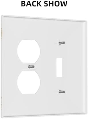Decorative Outlet Covers Abstract Luxury White Gold Marble 2 Gang Combination 1 Toggle/1 Duplex Light Switch Cover Gfci Wall Plate Electrical Receptacle Switchplate for Bedroom Decor - Image 4