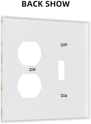 Decorative Outlet Covers Purple Floral Watercolor Wildflower 2 Gang Combination 1 Toggle/1 Duplex Light Switch Cover Gfci Wall Plate Electrical Receptacle Switchplate for Bedroom Decor - Image 4