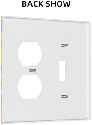Decorative Outlet Covers Vintage Traditional Colorful Mexican Talavera Tiles Style 2 Gang Combination 1 Toggle/1 Duplex Light Switch Cover Gfci Wall Plate Electrical Receptacle Switchplate - Image 4