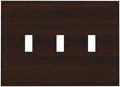 Decorative Light Switch Cover Plate Rustic Vintage Dark Brown Wood Grain 3 Gang Wall Plate Triple Toggle Switch Plate Covers 3 Hole Electrical Switchplate Dimmer Faceplate for Farmhouse Decor by JOOJIAO