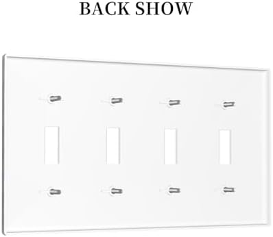 Decorative Switch Plate Covers Welcome to the Game Room Sign 4 Gang Light Switch Cover Plate Quad Toggle Wall Plate 4 Hole Electrical Switchplatedimmer Faceplate for Bedroom Decor - Image 4