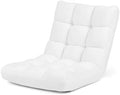 COSTWAY Floor Chair, Video Gaming Chairs with Back Support (White) by COSTWAY