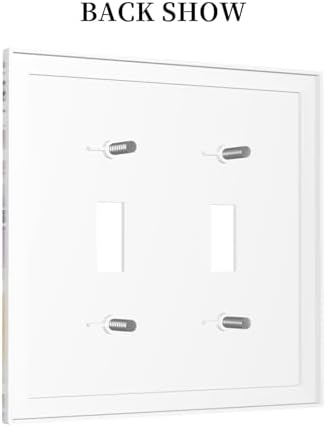 Decorative Light Switch Cover Plate Purple Floral Watercolor Wildflower 2 Gang Switch Plate Covers Double Toggle Wall Plate Dual Device Electrical Switchplate Dimmer Faceplate Bedroom Decor - Image 4