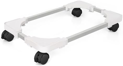 Liitrton Mobile CPU Stand Adjustable PC Stand Fits Most PC Towers, White by Liitrton