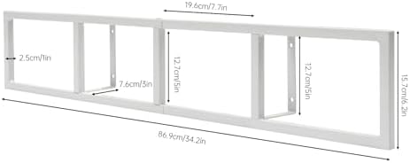 2 Pcs 34Inch CD DVD Storage Shelf Wall Mount Media Storage Rack,Video Game Organizer Shelf,White Floating Shelves for Home Bedroom Living Room Office - Image 5