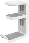 Desk Hook 4/8pcs 360° Rotating Under-Desk Headphone Stand - No-Punch Hanger(White,4pcs) by Unknown