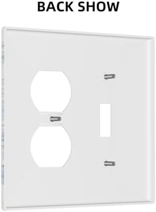 Decorative Outlet Covers Blue Floral Hydrangea Watercolor Wildflower 2 Gang Combination 1 Toggle/1 Duplex Light Switch Cover Gfci Wall Plate Electrical Receptacle Switchplate for Bathroom - Image 4