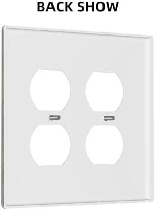 Decorative Switch Plate Covers Rustic Vintage Dark Brown Wood Grain 2-Gang Duplex Light Switch Covers Gfci Wall Plate Electrical Receptacle Switchplate Plug Faceplate for Farmhouse Decor - Image 4