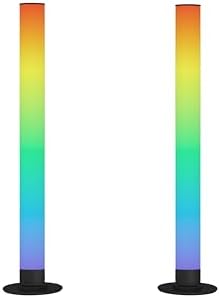 RGB Smart LED Desk Light Bars 2-Pack Music Sync Standing Light Bars for Gaming, Home Office & Ambient Lighting (Remote Control) - Image 6