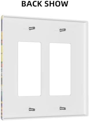 Decorative Outlet Covers Vintage Traditional Colorful Mexican Talavera Tiles Style 2 Gang Light Switch Cover Plate Double Rocker Wall Plate Gfci Switch Plate Covers Plug Faceplate for Bedroom - Image 4