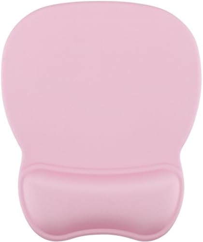 MROCO Ergonomic Mouse Pad with Gel Wrist Rest, 9.4 x 8.1 in, Pale Pink by MROCO