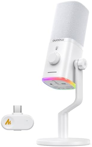 MAONO PD100W Wireless Dynamic Gaming Microphone for PC with USB-C Receiver by MAONO