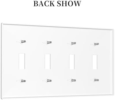 Decorative Switch Plate Covers Funny Bathroom Art with Are You Pooping 4 Gang Light Switch Cover Plate Quad Toggle Wall Plate 4 Hole Electrical Switchplatedimmer Faceplate for Country Decor - Image 4