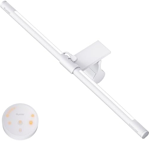 Quntis White Monitor Light Bar with Backlight, Desk Light with Remote by Quntis