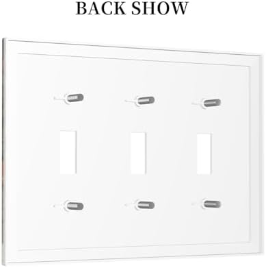 Decorative Light Switch Cover Plate Vintage Funny Chicken Rooster 3 Gang Wall Plate Triple Toggle Switch Plate Covers 3 Hole Electrical Switchplate Dimmer Faceplate for Kitchen Decor - Image 4