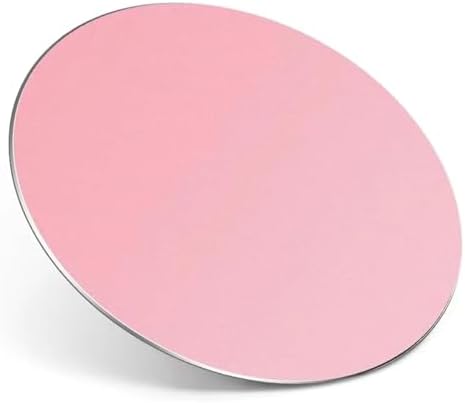 HONKID Metal Aluminum Mouse Pad, Thin Hard Mousepad 7.87 * 7.87 Round Pink by HONKID