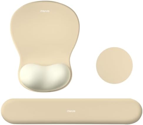 MOSISO Wrist Rest Support for Mouse Pad&Keyboard Set, Khaki by MOSISO