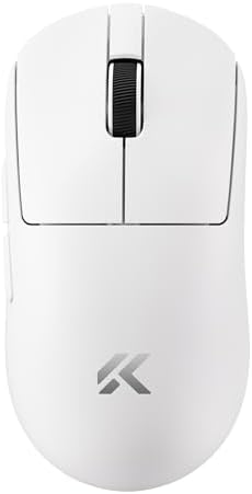 MCHOSE A7 V2 Ultra Wireless Gaming Mouse, Tri-Mode Connection, 59 Grams, PAW3950 TI Custom 42K DPI Sensor, Wired/Wireless Dual 8K Polling, 130 Hour Battery Life - White by MCHOSE