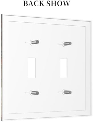 Decorative Light Switch Cover Plate Vintage Funny Chicken Rooster 2 Gang Switch Plate Covers Double Toggle Wall Plate Dual Device Electrical Switchplate Dimmer Faceplate for Kitchen Decor - Image 4