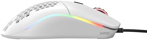 Glorious Model O Wired Gaming Mouse 67g Superlight Honeycomb Design, RGB, Pixart 3360 Sensor, Omron Switches, Ambidextrous - Matte White - Image 5