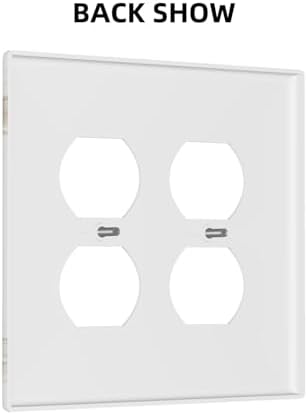 Decorative Switch Plate Covers Abstract Luxury White Gold Marble 2-Gang Duplex Light Switch Covers Gfci Wall Plate Electrical Receptacle Switchplate Plug Faceplate for Bedroom Decor - Image 4