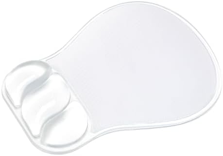 Ospelelf Mouse Pad with Wrist Rest Set Gel Ergonomic Wrist Support Anti-Slip Rubber Bottom Office Women Desk Accessories for Computer, Laptop and Gaming, Clear by OspelelfOfficeSupplies