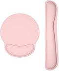 Dapesuom Keyboard Wrist Rest and Mouse Pad with Wrist Support, Cute Memory Foam Cushion for Keyboard and Mouse Set, Ergonomic Desktop Pad Rests with Non Slip Base for Easy Typing & Pain Relief, Pink by Unknown
