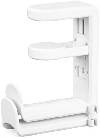 Headphone Holder for Desk, 360° Rotating Under Desk Headset Hanger with Adjustable Clamp, Space Saving Desk Headphone Stand for Gaming Setup, Office & Study, White by Unknown