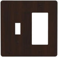 Decorative Outlet Covers Rustic Vintage Dark Brown Wood Grain 2-Gang Combo Light Switch Cover Plate Single Toggle/Rocker Wall Plate Plug Switch Plate Covers for Farmhouse Decor by JOOJIAO
