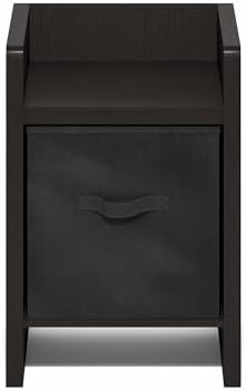 Furinno Viola Side Table, End Table with Storage Bin, Dark Oak - Image 7