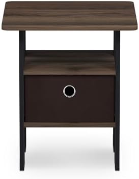Furinno ANDREY Square Side Table, End Table, Night Stand, Columbia Walnut - Image 6