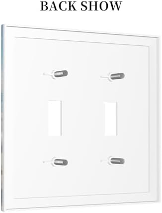 Decorative Light Switch Cover Plate Beach Starfish Seashell 2 Gang Switch Plate Covers Double Toggle Wall Plate Summer Sea Ocean Dual Device Electrical Switchplate Dimmer Faceplate Decor - Image 4