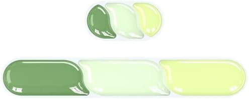 Gel Wrist Rest for Keyboard Mouse, Ergonomic Wrist Support Mouse Pad for Easy Typing Pain Relief, Comfortable Keyboard Wrist Pad, 2 PCS, Green Color Block by Lauspuck