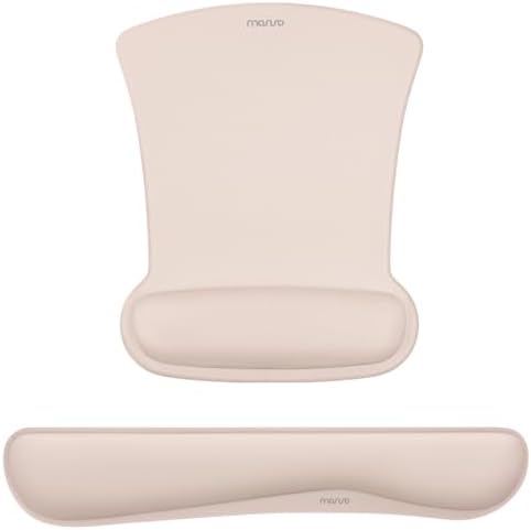 MOSISO Wrist Rest Support for Mouse Pad & Keyboard Set, Apricot by MOSISO
