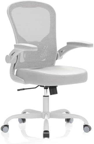 Synorla Office Chair|Ergonomic Desk Chairs 330LBS Capacity | Flip-up Armrests,Mesh Computer Chair,High Back,Comfy Work,Adjustable Lumbar Support by Synorla
