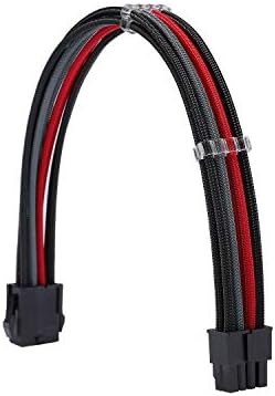 Formulamod PSU Cable Extension Kit 18AWG Sleeved, 24 Pin ATX + 8 Pin EPS + Dual 8 Pin PCI-E, Custom PC Cable Extensions with Combs for Clean Cable Management & Gaming PC Build (Black Grey Red) - Image 4