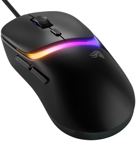 GLORIOUS Gaming Model D3 Wired Gaming Mouse - Ultralight 57g Weight, 130M Click Optical Switches, 30K DPI BAMF 3.0 Sensor, 750 IPS Tracking, 50G Acceleration, Supports All Grip Types - Black by Glorious