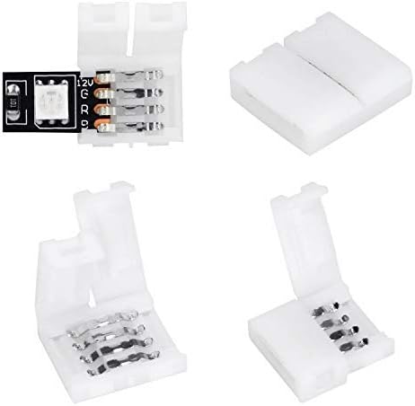 10Packs 4-Pin RGB LED Light Strip Connectors 10mm Unwired Gapless Solderless Adapter Terminal Extension - Image 5