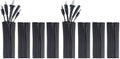 Zipper Cable Sleeve by Wrap-It Storage - 24" x 4" (8-Pack) Black - Cord Organizer and Cable Protector for Desk, Computer, TV Cord Management to Hide and Cover Wire and Extension Cables by Wrap-ItStorage