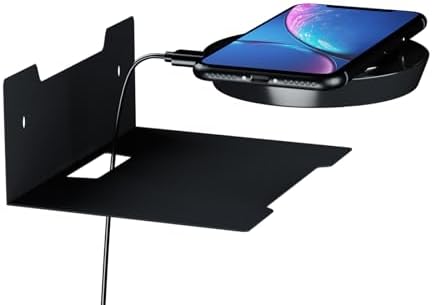 Floating Metal Wall Mount Shelf, Shelf for TV Cable Box,Apple Roku, Sound Bar,Soundbar, Camera,Decor Display (1, Small) by WelcometoPzewMo