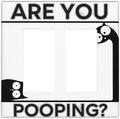 Decorative Outlet Covers Funny Bathroom Art with Are You Pooping Sign 2 Gang Light Switch Cover Plate Double Rocker Wall Plate Gfci Switch Plate Covers Plug Faceplate for Country Decor by JOOJIAO