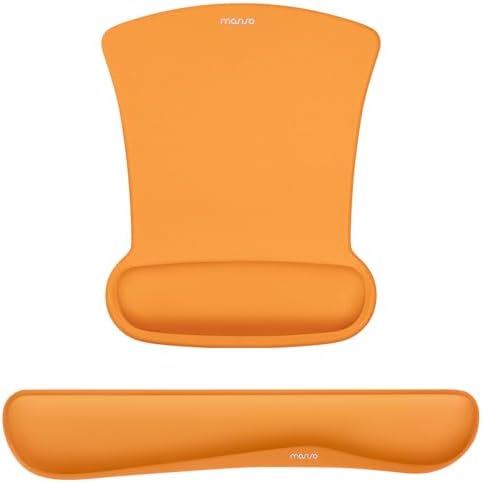 MOSISO Wrist Rest Support for Mouse Pad & Keyboard Set, Orange by MOSISO