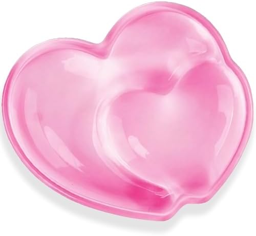 Gel Wrist Rest for Keyboard and Mouse Transparent Pink Heart Elbow Pad Cushion Ergonomic Cute Clear Cool Mouse Wrist Pad Silicone Non-Slip Support for Computer Gaming Home Office Hand Pillow by WFCYGL