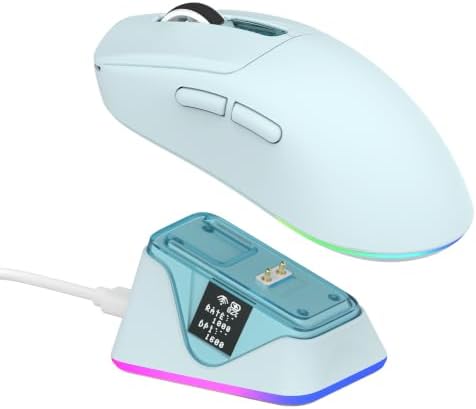 EPOMAKER NEX Lite Wireless Gaming Mouse w/Screens & RGB Charging Dock by EPOMAKER